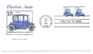 1906 17c Electric Auto 1917 Farnam, HF, plate #1 FDC - Picture 1 of 1