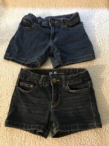 (2) P.S And Faded Glory Girls Shorts Sz.7 And Sz.6 Jean shorts With pockets - Picture 1 of 5