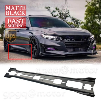 For Honda Accord 2018-2022 Matte Black JDM Style Side Skirt Extension Splitters - Image 1 of 4
