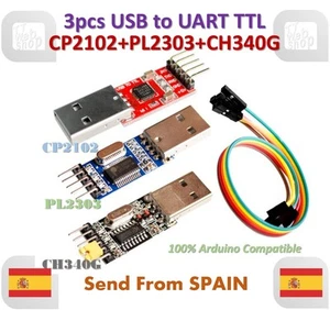 3pcs USB to TTL Module 1pc PL2303 + 1pc CP2102 + 1pc CH340 USB UART Module - Imagen 1 de 7