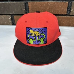 New Era Keith Haring Collaboration Youth SnapBack Hat Cap Red - RARE - Picture 1 of 5