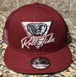 Alabama Crimson Tide New Era 9Fifty Retro Red Mesh Snapback Adjustable Hat Cap - Picture 1 of 8