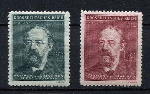 German Reich Bohemia & Moravia WW II : Last issued semi-postal set - 1944 - mint - Image 1 of 1