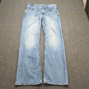 Pantalones de mezclilla American Eagle para hombre 33x32 azul tiro bajo corte bota vaquero occidental informales - Imagen 1 de 15