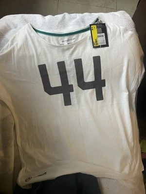 Camisa Amg Petronas Mercedes Benz Motorsport Blanca # 44 L Hamilton Talla S Mujer Foto 1 de 3