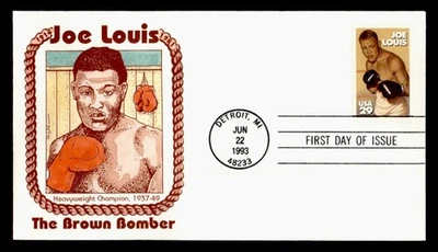 DR WHO 1993 FDC BOXING JOE LOUIS SPORTS PANDA HAND COLORED CACHET M58453 - Image 1 of 2