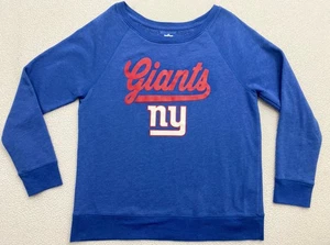 new york giants Women's Sweatshirt Scoop Neck Blue Large 1 - Picture 1 of 5