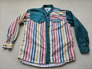 Vintage Saddlebrook Western Wear Buttondown Shirt XL Green - Picture 1 of 5