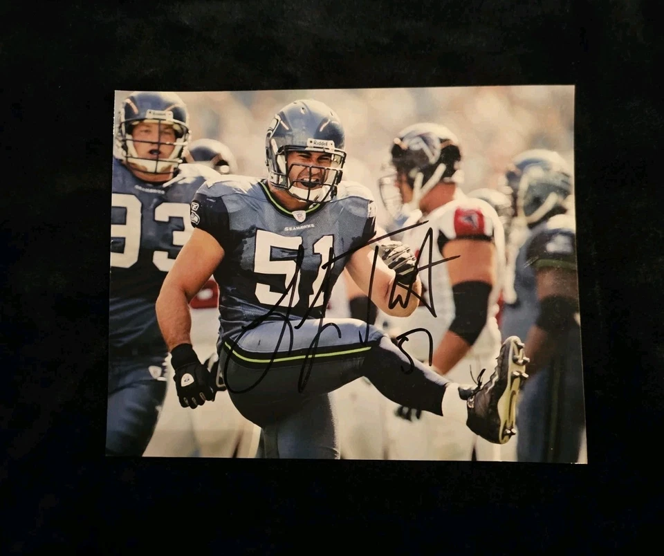 Lofa Tatupu 8x10 Signed Photograph Seattle Seahawks  - Image 1 of 2