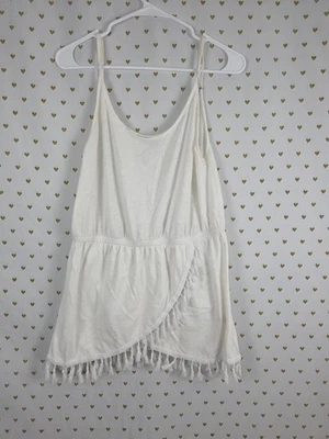 Victorias Secret White Fringe Dress Sexy Cover Up Large - Image 1 of 4