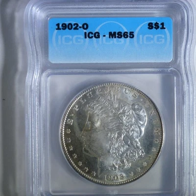 1902-O Morgan Silver Dollar graded MS-65 by ICG - Image 1 of 4