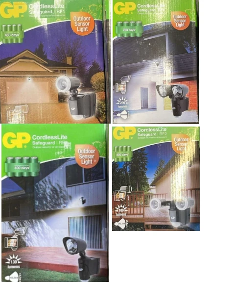 LED Wandleuchte mit Bewegungsmelder Batterie Strahler Lampe Außen Nachtlicht GP - Bild 1 von 1