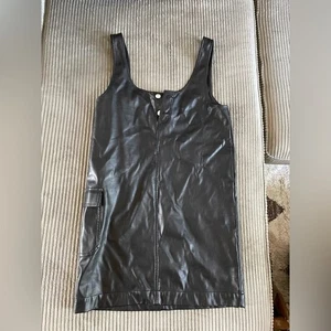 ASOS Collusion Black Leather Mini Dress Size 2 - Picture 1 of 5