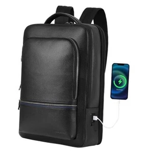 Full Grain Genuine Leather Backpack for Men Multi-Functional 15.6" Laptop - Picture 1 of 7