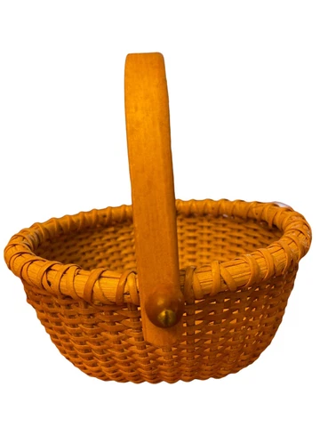 Nantucket Basket Small Oval Swing Handle Handmade Cover