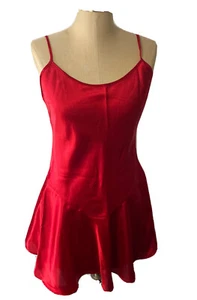 Vtg Victorias Secret Collection Red Satin Nightgown Babydoll Ultra Femme Size S - Picture 1 of 8