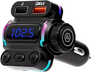 FM Transmitter Bluetooth für Auto Radio Adapter Schnellladegerät Universal F212 - Bild 1 von 6