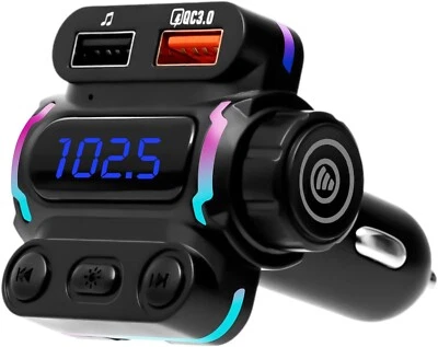 FM Transmitter Bluetooth für Auto Radio Adapter Schnellladegerät Universal F212 - Bild 1 von 4