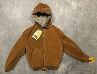 Nuevo con etiquetas Abrigo Ranchero Forrado Sherpa Cuero Gamuza DeLong De Colección Años 70 Para Hombres 44 Foto 1 de 4