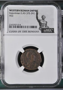 NGC Ancients Roman Empire Valentinian II, AD 375-392 AE2 - Picture 1 of 2