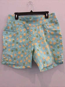 Neu Hearts Of Palm Marke Damenshorts 16W Ananas Stretch türkis - Bild 1 von 5