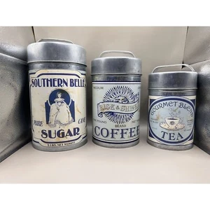 Southern Belle Kanister Set Zucker Kaffee Tee Dosen Vintage Stil Retro Küche - Bild 1 von 10