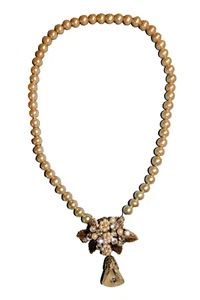 Vtg Miriam Haskell Faux Baroque Pearl Centerpiece Pendant Choker Necklace - Picture 1 of 12