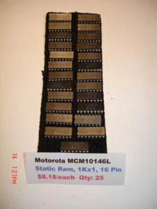 MOTOROLA MCM10146 SRAM 1Kx1 ECL 10, 16 PIN CERAMIC, NEW - Picture 1 of 1
