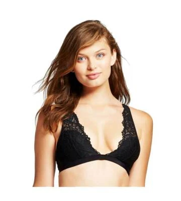Xhilaration Deep Plunge Wire Free Multi-Way Lace Bralette - Image 1 of 4