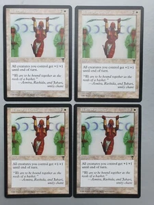 Warrior's Honor x4 Playset, MTG Visions (1997), Common White Instant NM - Picture 1 of 2