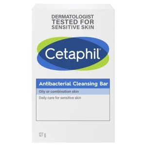 Cetaphil Antibacterial Bar Hypoallergenic Soap Free Paraben Free Sensitive 127g - Picture 1 of 3