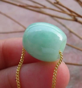 Zertifiziert Grün Burma 100 % Natürlich A Jade Jadeit Anhänger Kreis Perle 路路通  - Bild 1 von 5