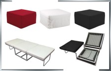 POUF LETTO TRASFORMABILE LETTO PUF PUFF DIVANO LETTO 3 COLORI SPESSORATO 10CM IT