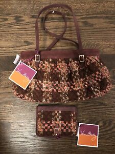 Vera Bradley Annie Tweed Handbag + Mini Notebook Tweed - Stylish Handbag NWT