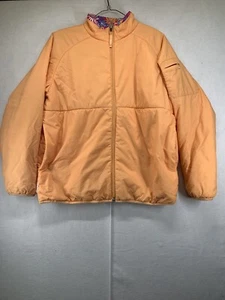 L.L. Bean Lined Kids Windbreaker Jacket Girls Pink orange Coat Faded - Picture 1 of 10