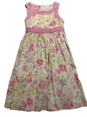 Vestido feminino LYDIA JANE 6x sem mangas floral rosa Páscoa verão primavera igreja - Imagem 1 de 4