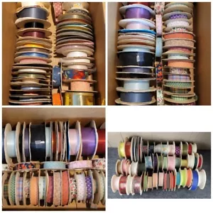 HUGE LOT OF 265 Rolls WHOLESALE RIBBON Too Many To Fit In 1 Picture NOS - Picture 1 of 12