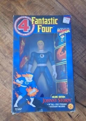 Action Figure - FANTASTIC 4 - JOHNNY STORM - 10" Deluxe - Marvel - RARE 1995 - Изображение 1 из 4