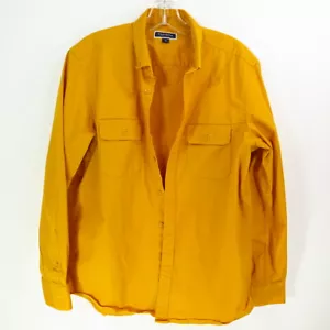 Club Room Men's Yellow Button Down Long Sleeve Shirt Size M - Picture 1 of 5