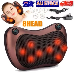 Neck Massager Electric Shoulder Back Shiatsu Massage Pillow 8-Drives Pain Relief - Picture 1 of 16