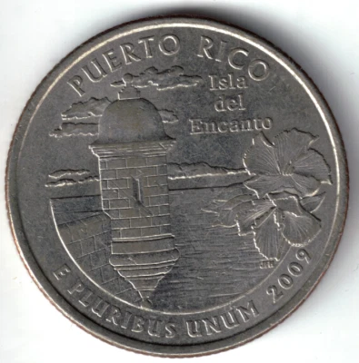 USA - 2009P - Washington ¼ $ - Puerto Rico - Rare - #19580 - Image 1 of 2