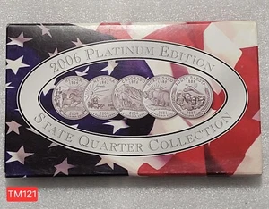 2006 State Quarter Collection - Platinum Edition - CSN 5-Coin Plated TM121 - Picture 1 of 3