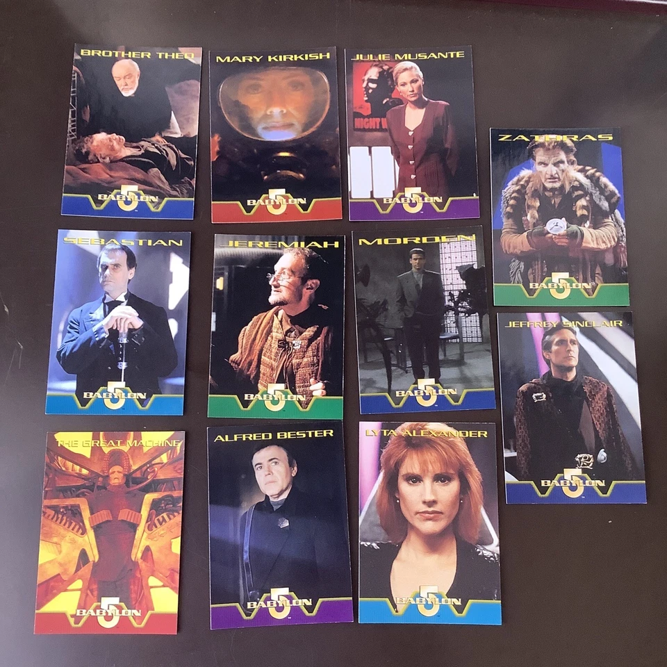 Babylon 5 Profiles 11 Cards Character  Fleer Skybox 1996 Numbers 40-50 WB1 - Image 1 of 2
