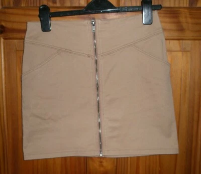 H&M ALGODÓN CARAMELO, CIERRE CREMALLERA FRONTAL, FALDA TALLA 38 (TALLA APROX 10) Foto 1 de 2