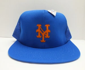 Vintage New York Mets Mesh Baseball Cap Snapback Trucker Hat, One size Adj, NEW! - Picture 1 of 7
