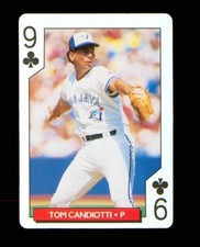 1 x playing card Baseball Toronto Blue Jays Tom Candiotti 9 of Clubs Q67