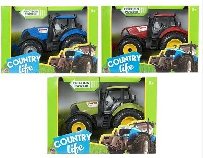 Country Life Large Friction Powered Farm Tractor Toys Boys Kids Christmas Gift - Image 1 of 3