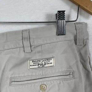 Polo Ralph Lauren Hose Herren 36 x 31 hellbraun khaki beige Plissee Vintage elegant Andrew - Bild 1 von 10