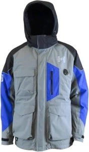 Clam Ice Armor Extreme Advantage Jacket Parka Grey / Black / Blue - Size Large - Picture 1 of 3
