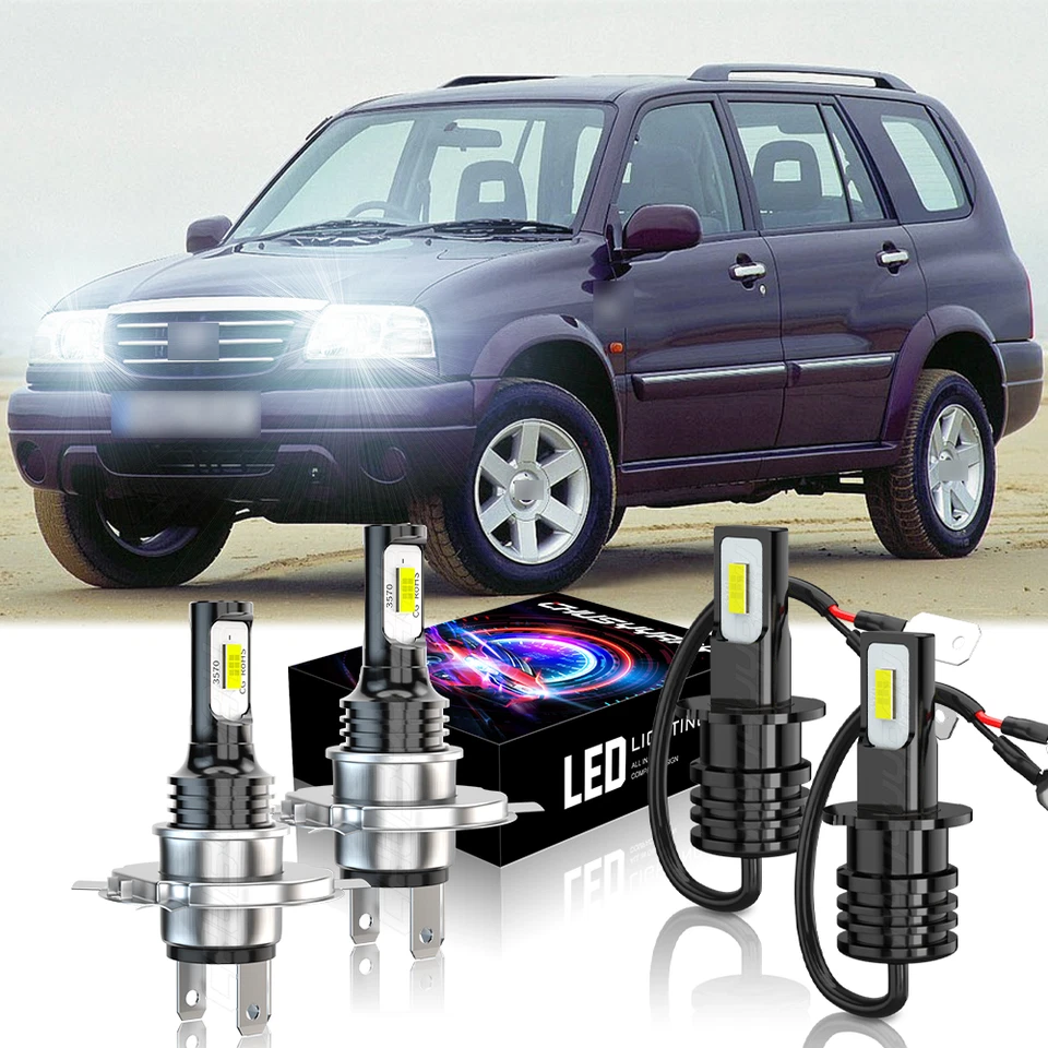 Combo de 4 faros LED altos bajos antiniebla para Suzuki XL-7 2002-2005 6000K Foto 1 de 4